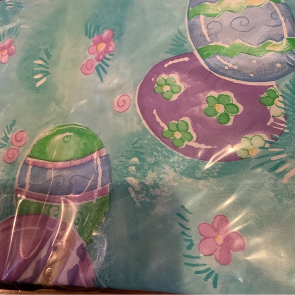 Tablecloth Easter Cotton tale Eggs Floral Oblong 52 X 70 New #EL - Picture 5 of 6
